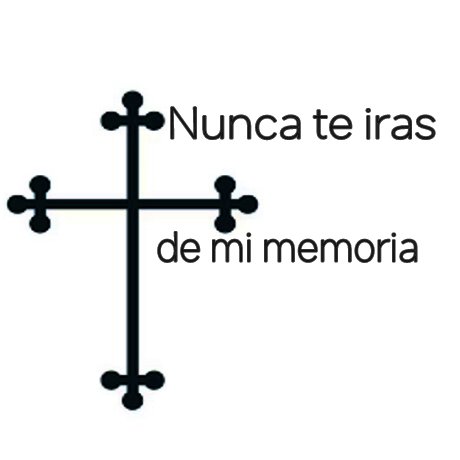 Foto de cruz de duelo negra con frases