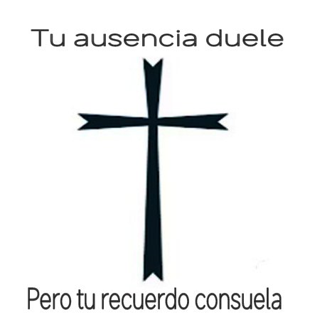 Imagen de cruces de luto católica negra con frases