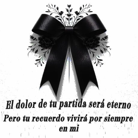 foto de moño de luto con frase para descargar o tener para compartir con