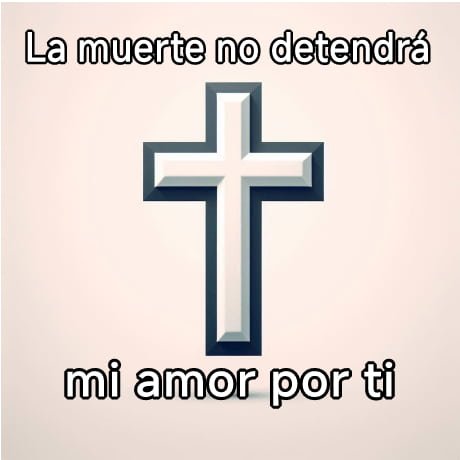 Cruz de luto con frase