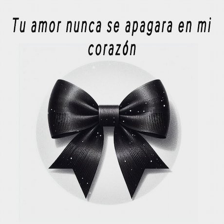 imagen de moño de luto con frase