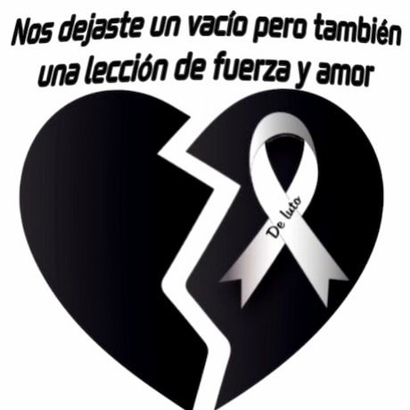 imagen lazo de duelo con un gran corazon roto representando el vacio que deja la muerte en elduelo